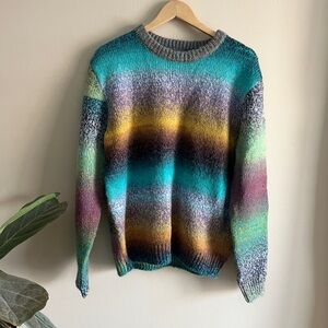 Yitai Multicolor Crew Neck Sweater, Size Medium